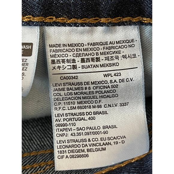 Dark Wash Levi 505 Jeans 36x32 Mens Jeans Western Relaxed Fit Straight Leg - Picture 8 of 10